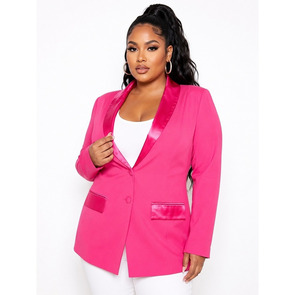 Torrid Studio Refined Crepe Satin Lapel Blazer SIze 2X NWT